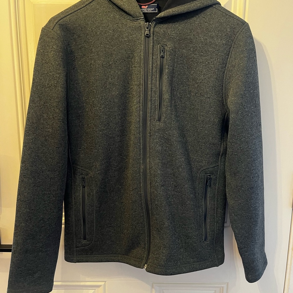Vineyard Vines Men's Dark Gray Full-Zip Hoodie